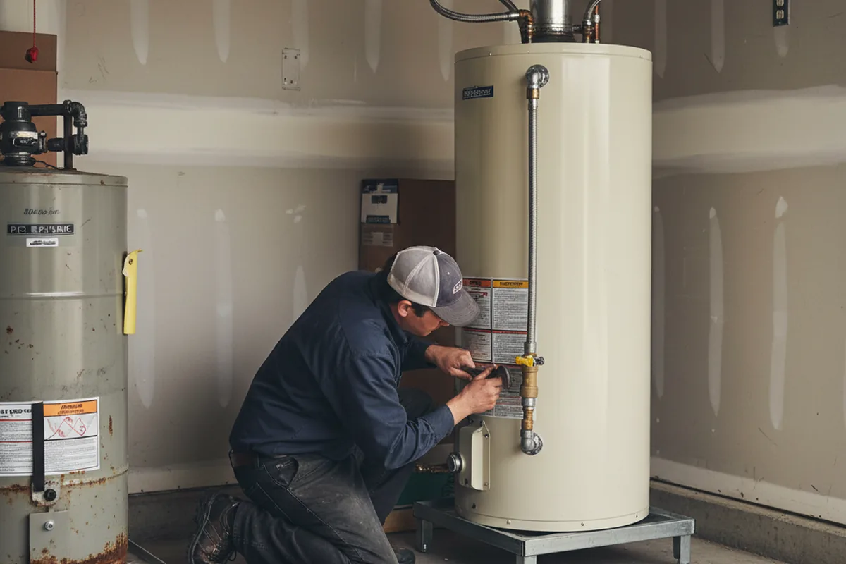Water heater and shutoff valve replacement in Mc Louth