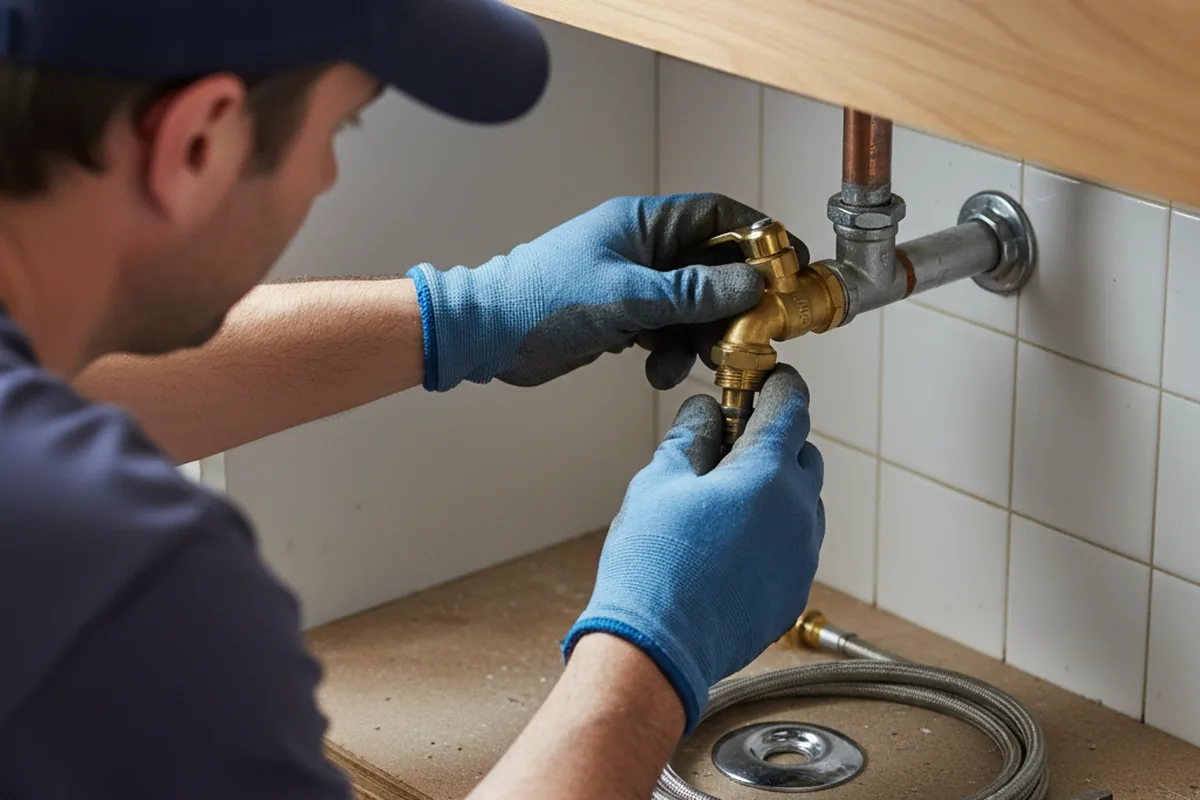 Shutoff valve and fitting work during Emergency Plumbing in Mc Louth